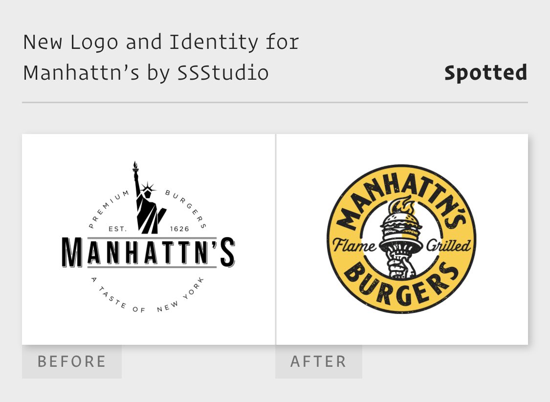 ssstudio_design's tweet image. Thank you for the feature @ucllc !🗽

Brand New: New Logo and Identity for Manhattn’s by SSStudio underconsideration.com/brandnew/archi…
