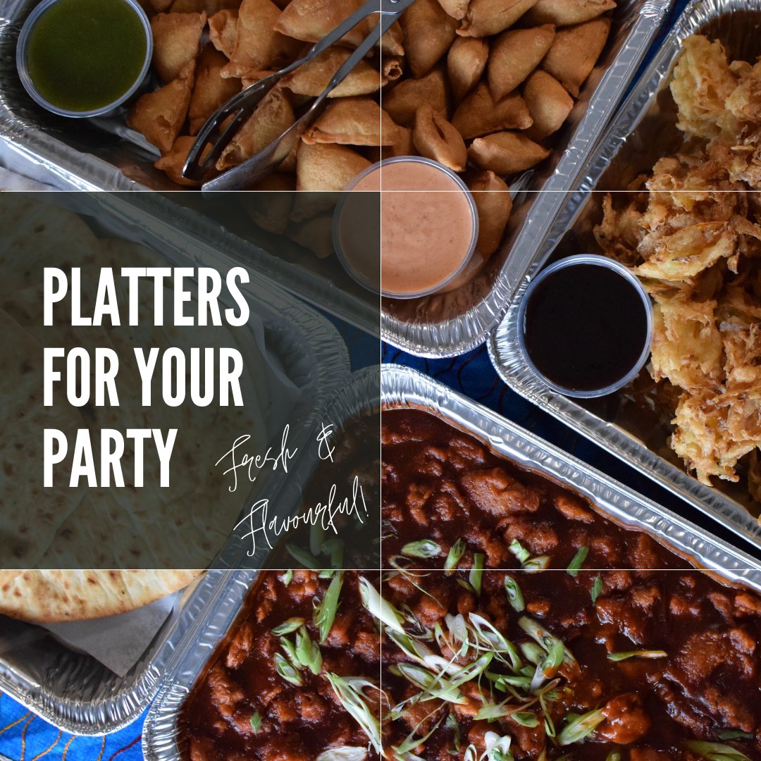 It's time to switch on your party mode😍 Enjoy your favourite onion bhajias, chicken tikka masala, and cauliflower manchoorian!!

Order 24 hours in advance!

#IndianCuisine #PartyFood #WeekendParty #platters #CurryUp #waterlooeats #kweats