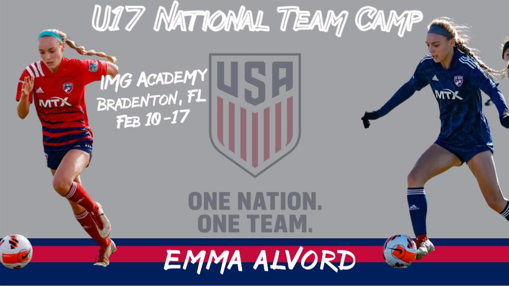 Congratulations to our FC Dallas U17 ECNL player #22 @emmaalvord on her call up to the @usynt U17 National Camp held in Bradenton, FL- Feb 10th-17th #DTID #U17WYNT @FCDallas @FCDallasYouth