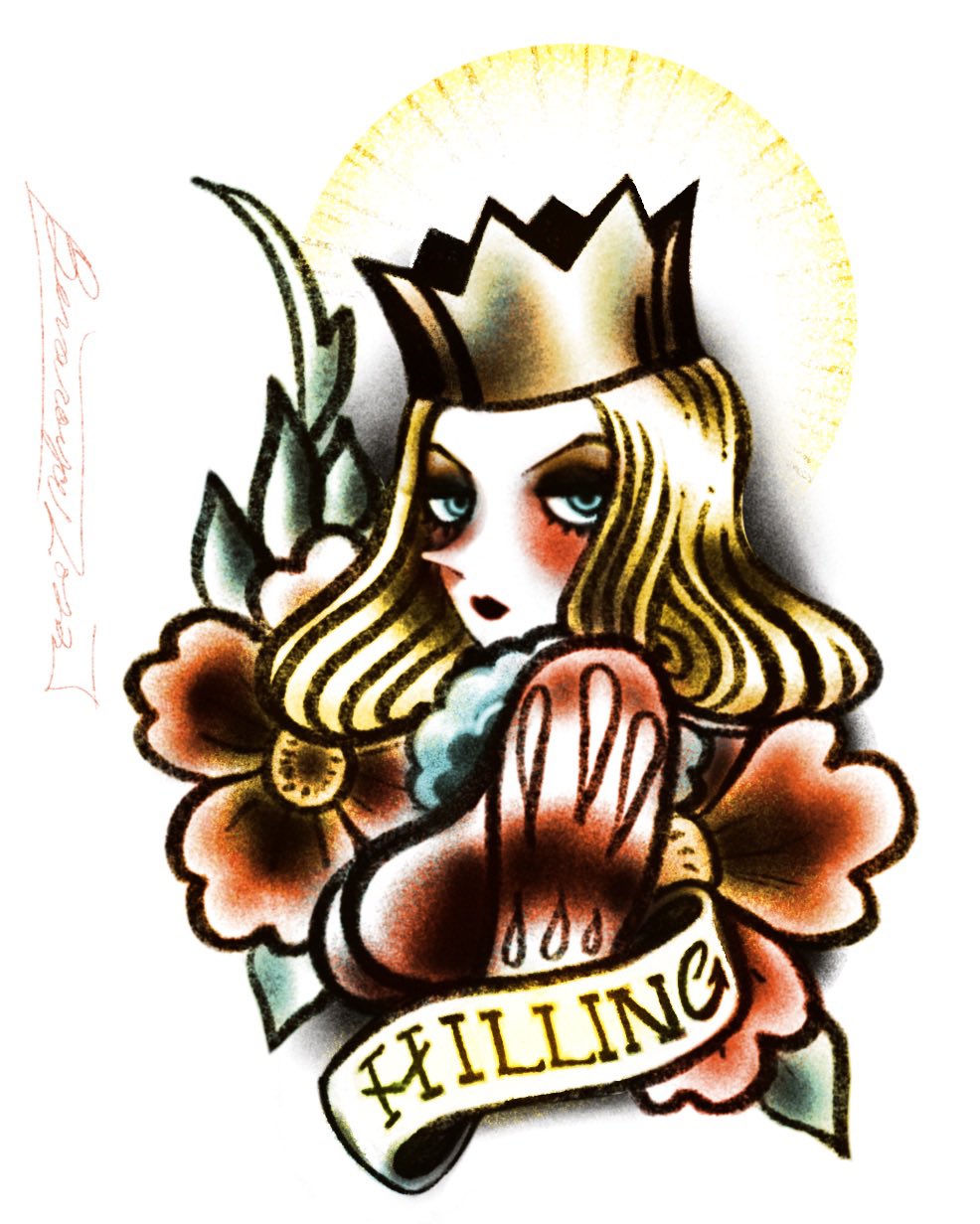 Benaroya on X: I am a Queen Hilling (Hiling?) respecter .. If I was a  tattoo kind of person, I might have this on my buff arm 💪 instead of  MOM💘#RankingOfKings #Bojji