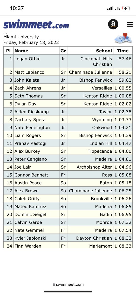 Alex Burkey to Districts. #marchtocanton