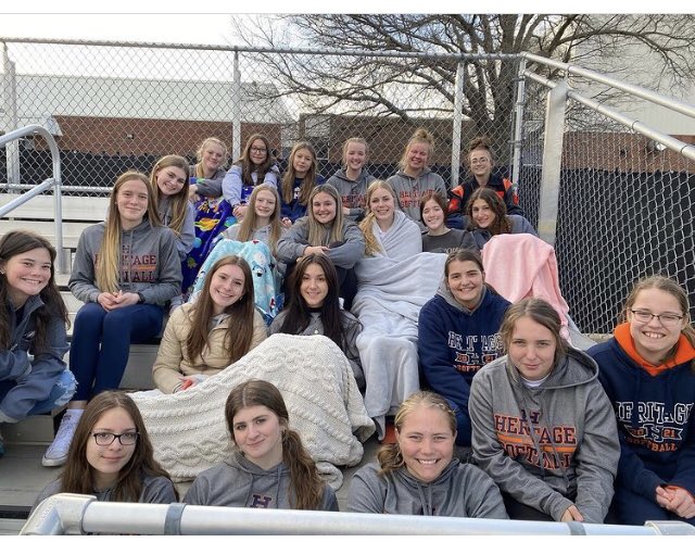 HHSWarEagleSB's tweet photo. A great day for HHS Softball, watching opening day @NEOSFTBLL @FSCCSBHounds and our alumni #FAMILY #LASTOFTHEHARD https://t.co/txnsoB8bXN