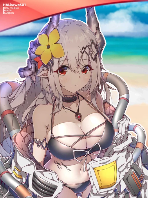 水着マドロック #アークナイツ 