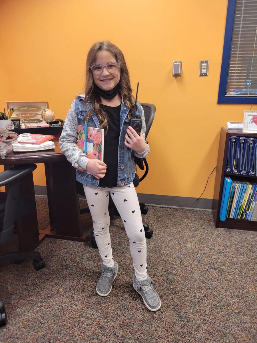 Miss Stella was a great Principal for the Day at BRE today!  #itsagreatdaytobeabobcat