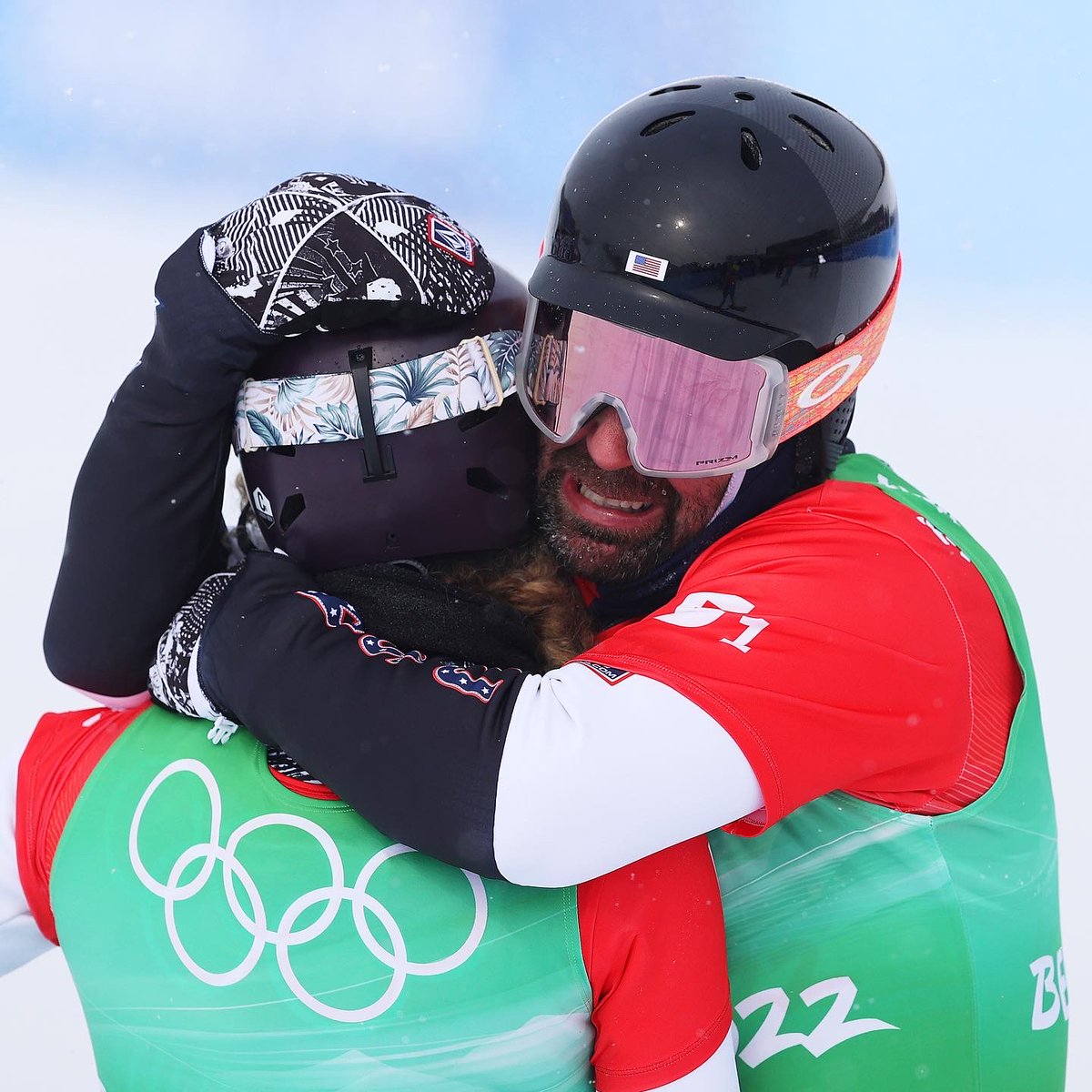 NBCOlympics's tweet photo. Dream team! @LindsJacobellis and @nickbaumgartner🥇#WinterOlympics https://t.co/jRtYFskT8Q