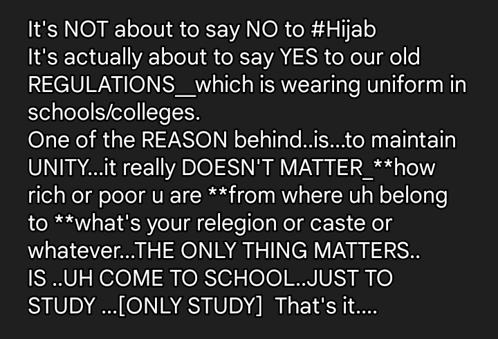 RockstarRaj2002's tweet photo. @Shubham88623700 #HijabRow  #HijabControversy #HijabOrUniform #Hijab https://t.co/hYBB9AU0hx