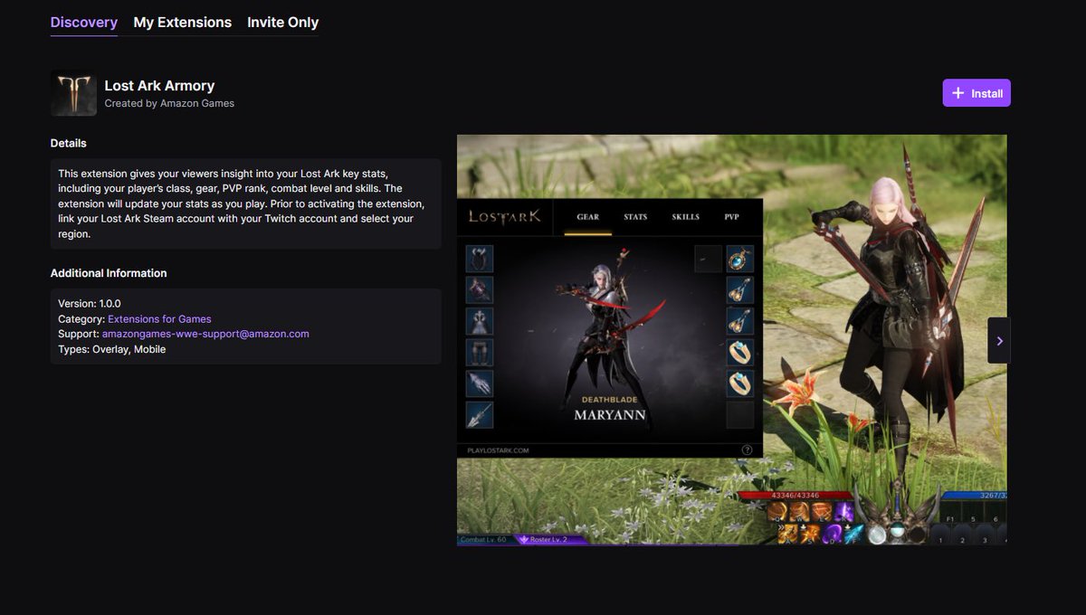 itsMaryannz's tweet photo. #LostArk Twitch Extension is LIVE!!! Super proud of this since I led this project from start to finish. Add it to your streams while you play Lost Ark!! :) #playlostark #twitch #amazongames #gaming #streamer https://t.co/pLK7P4CyhS