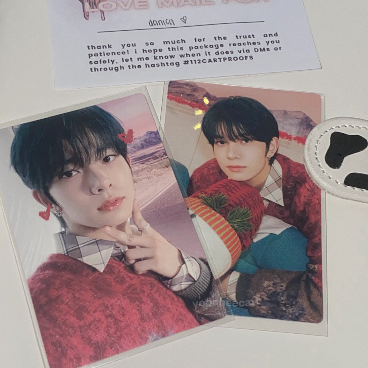yoonheecart's tweet photo. ꒰ #yoonheemail ꒱ heeseungie is here!!

thank you so much @112cart for the super safe packaging and co-hosting the hatian ^^ also @kelapwa for helping us secure the pcs <3 

#112cartproofs https://t.co/HGtwNTTosI