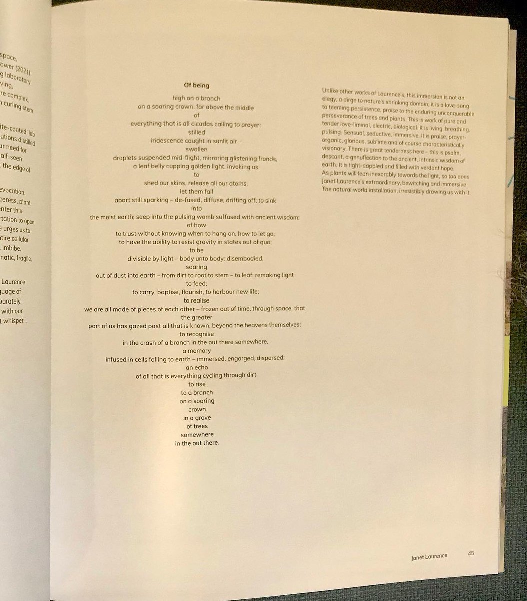 1annecasey's tweet photo. A huge privilege to be commissioned to #write an #essay &amp; #poetry responding to the extraordinary #art of leading #Australian contemporary #artist Janet Laurence for #DestinationSydney - The Natural World #exhibition at @MosmanArt Gallery https://t.co/91JG2ckl5f @sydney_festival https://t.co/kna6ZcV5Ln
