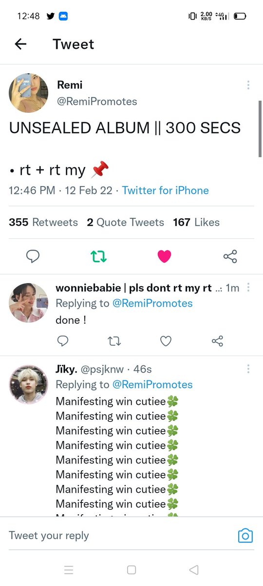 kcl_amnt's tweet photo. @RemiPromotes DONEEEE! MANIFESTING MY FIRST EVER WIN HUHU 🤍✨🥺 https://t.co/gX8aJb48RC