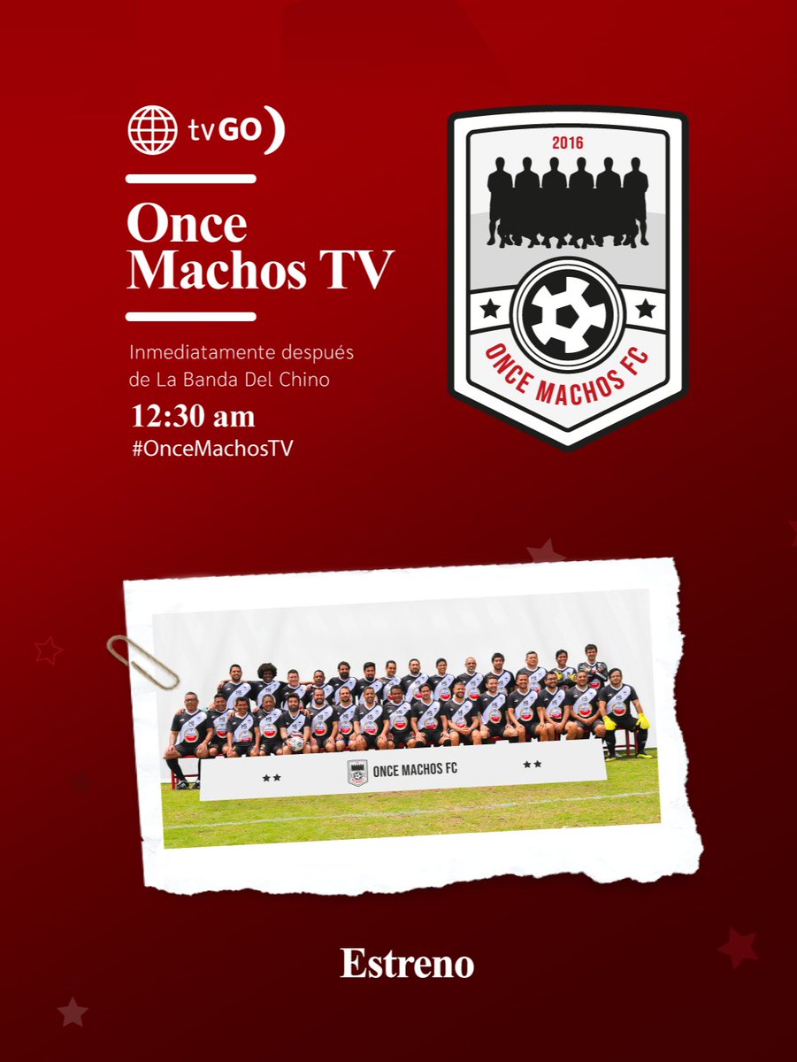oncemachosfc's tweet photo. ¡Gran ESTRENO de #OnceMachosTV! 🔥📺
Esta noche desde las 12:30 A.M. Inmediatamente después de La @BandadelChino por @americatv_peru. Un programón lleno de fútbol y muchas sorpresas. ⚽💪
¡Pasa la voz! #ArribaOnceMachosFC https://t.co/zLXLH3djgN