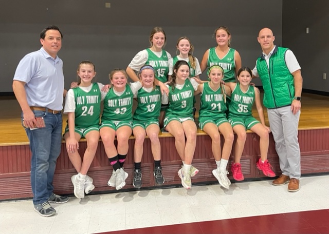 Holy Trinity's 5th and 6th grade girls #2 team will play in the CSAA Tournament finals next Wednesday at Assumption. Tip time is 6 p.m. #GoEagles