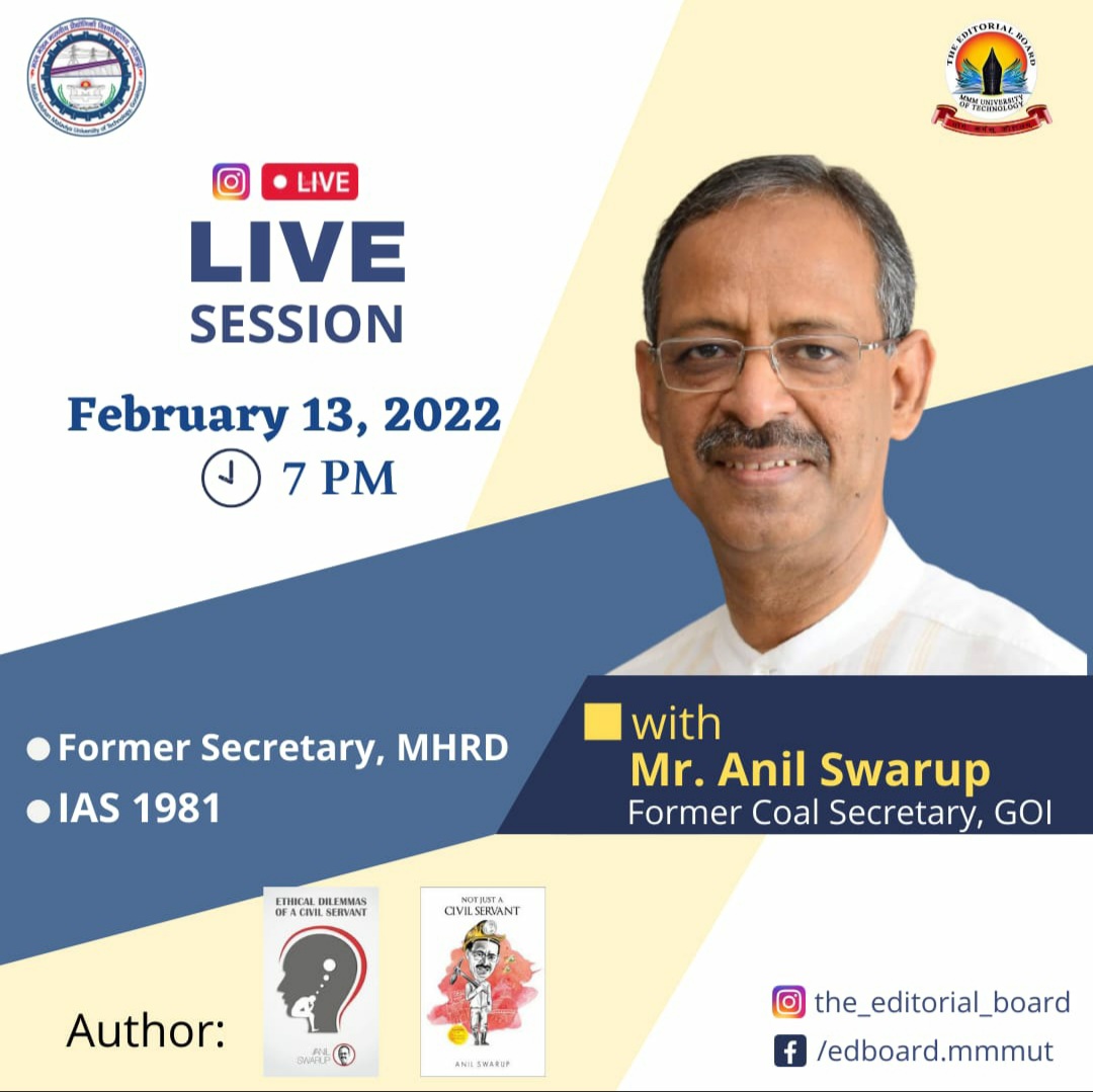 swarup58's tweet photo. While UP is busy with elections, I look forward to this interaction with youngsters at Madan Mohan Malviya Institute of Technology, Gorakhpur on 13th of February at 7 pm. The session will be live webcast on Instagram
https://t.co/VLgavnq9X9 https://t.co/8PKA74rHim