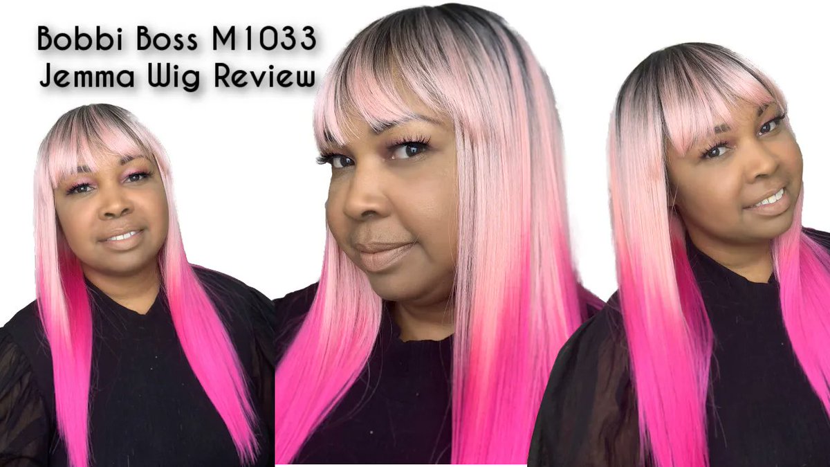 SilkySaks's tweet image. This wig is vibrant in color! The pink ombre blend is everything. Watch the review for details and purchase links buff.ly/3zqCkLG #LongHair #SynthethicHair #BangWig #BeautifulLook #SilkySaks #TrendyHair