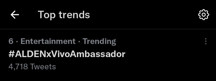 HT now at 6th! lookie, <a href="/Vivo_Phil/">vivo Philippines</a>!

#ALDENxVivoAmbassador
 ALDENxVivoLaunch V23Series5G