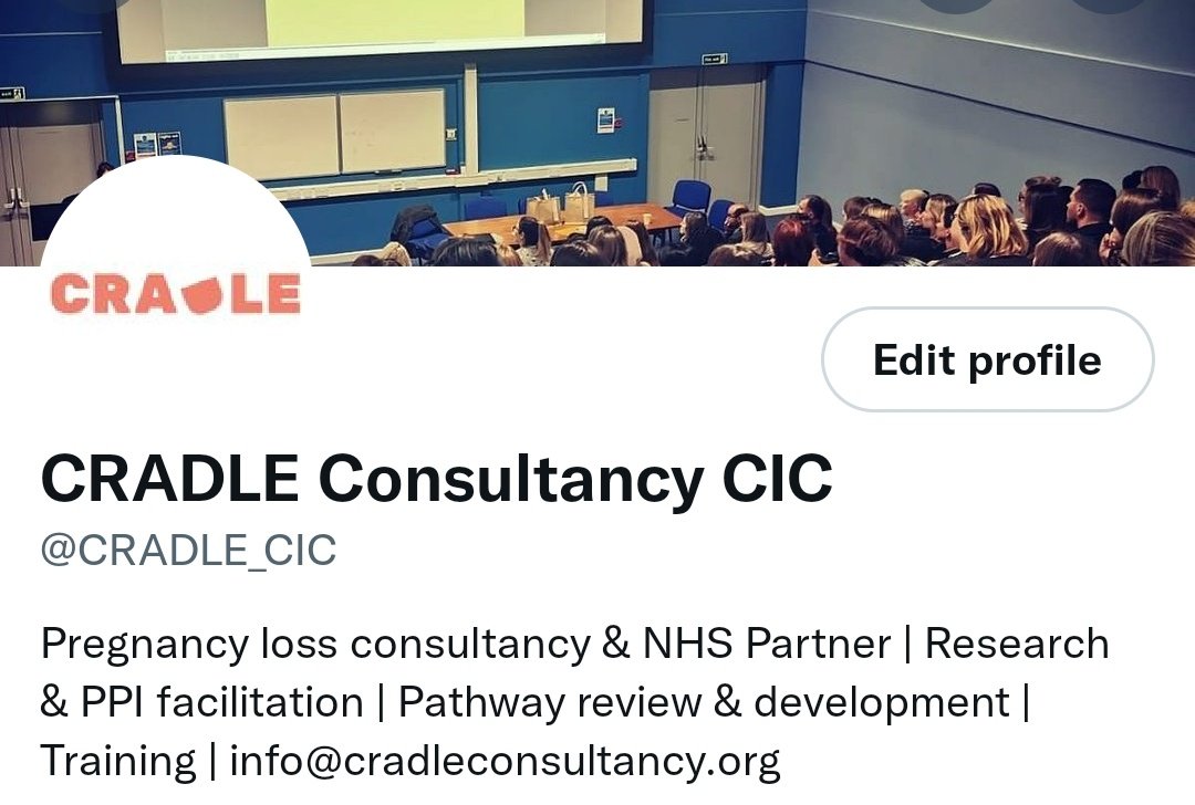 Over the last few years, we have been delivering early pregnancy loss training and contributing to clinical education training sessions for the NHS, providing bereavement service reviews and wellbeing support for NHS colleagues. Head over to <a href="/CRADLE_CIC/">CRADLE Consultancy CIC</a> to access free support 💛