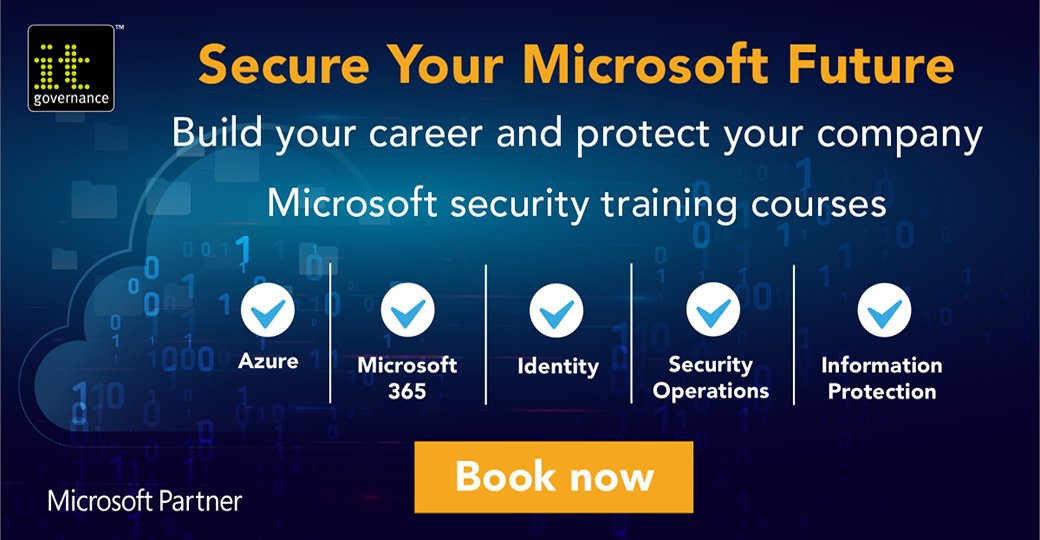 ITGovernanceEU's tweet photo. Achieve a globally recognised Microsoft qualification with an approved Microsoft Global Training Partner ✔

Find out more about our extensive course range here 👇
https://t.co/P1xASouI2U

#microsoft #traningcourse https://t.co/nONYIbIUkK