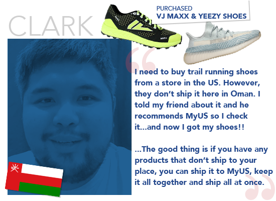 food battery I'm thirsty MyUS.com on Twitter: "We love hearing about our member's experiences! Clark  was able to get the running shoes—and Yeezys—he needed, shipped to Oman.  Read more here: https://t.co/J4rJ3i3gur What are you shopping for? #