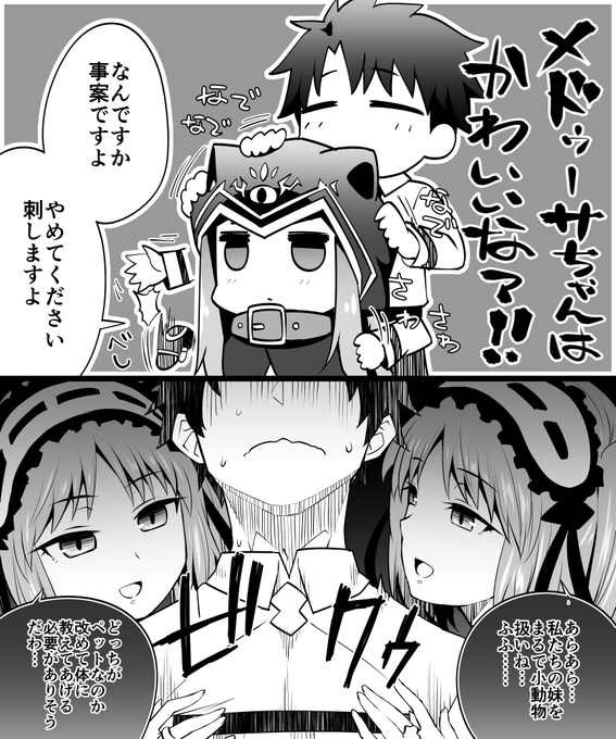 頭なでられるメデゥーサちゃんかわいかった再掲 #FGO 