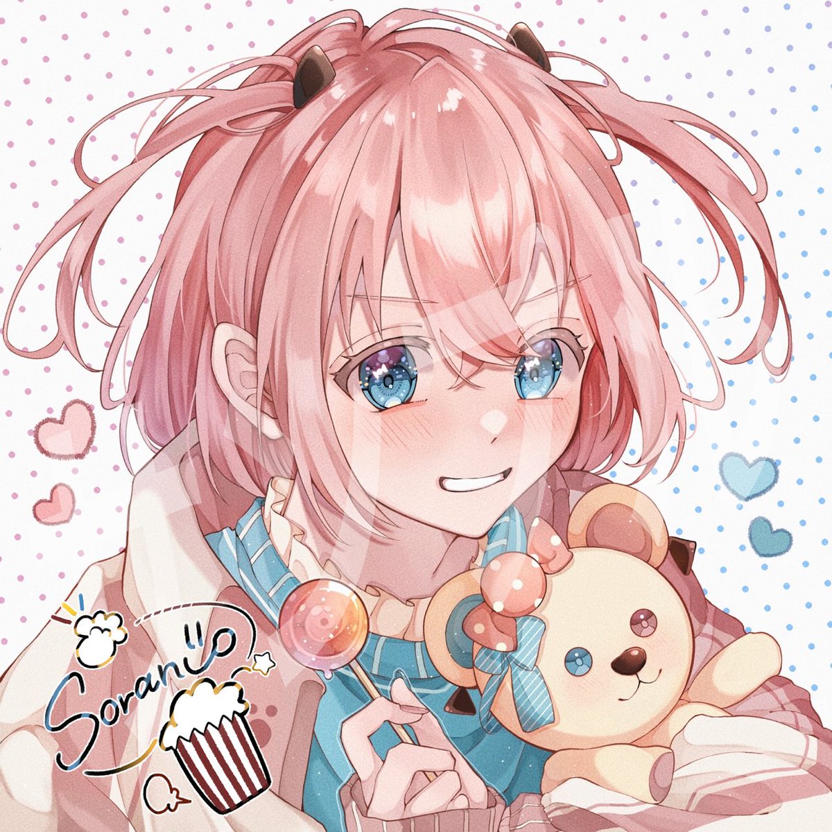 ご依頼で描かせて頂いたイラストたち🍬🌷💜🎅🏻✨ 淡いパステルな