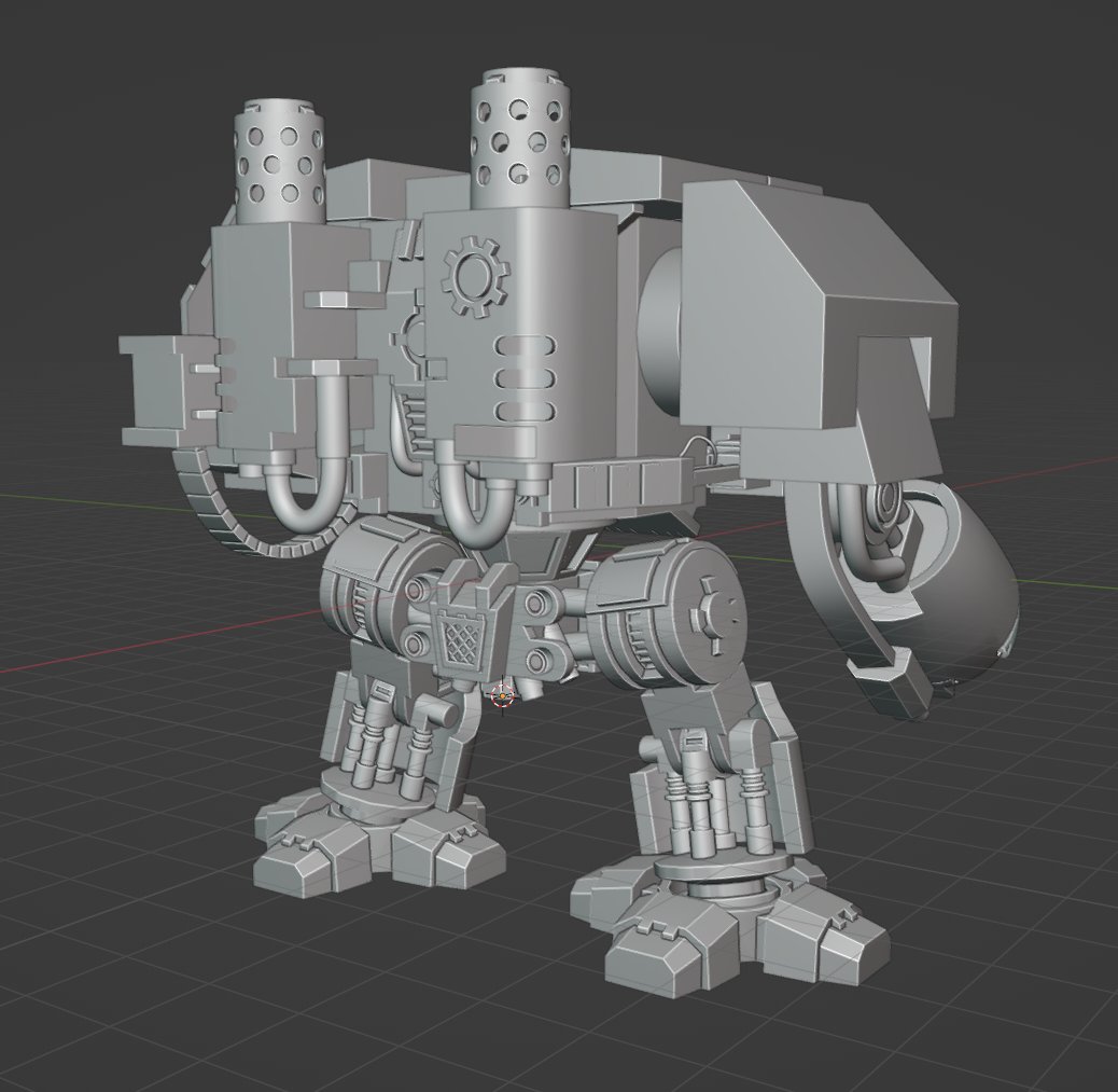 lucashellberg's tweet photo. Thought I should start being active here and uploading stuff I'm working on!

Hoping for this to come out good enough for me to use it in my portfolio, still very WIP! :) 
#3D #warhammer40k #hardsurface #Blender3d https://t.co/sqJeHQ1x6b
