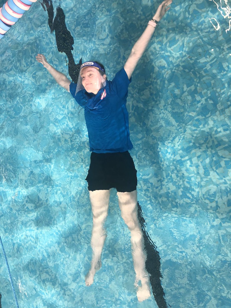 SwimmingCardiff's tweet photo. Today is skills week at @HowellsSchool and this includes practicing swimming skills without goggles, star floats, treading water and what to do if a swimmer falls into a body of water unexpectantly. 

See you all soon! ❤️ https://t.co/dmPDPQIrFA