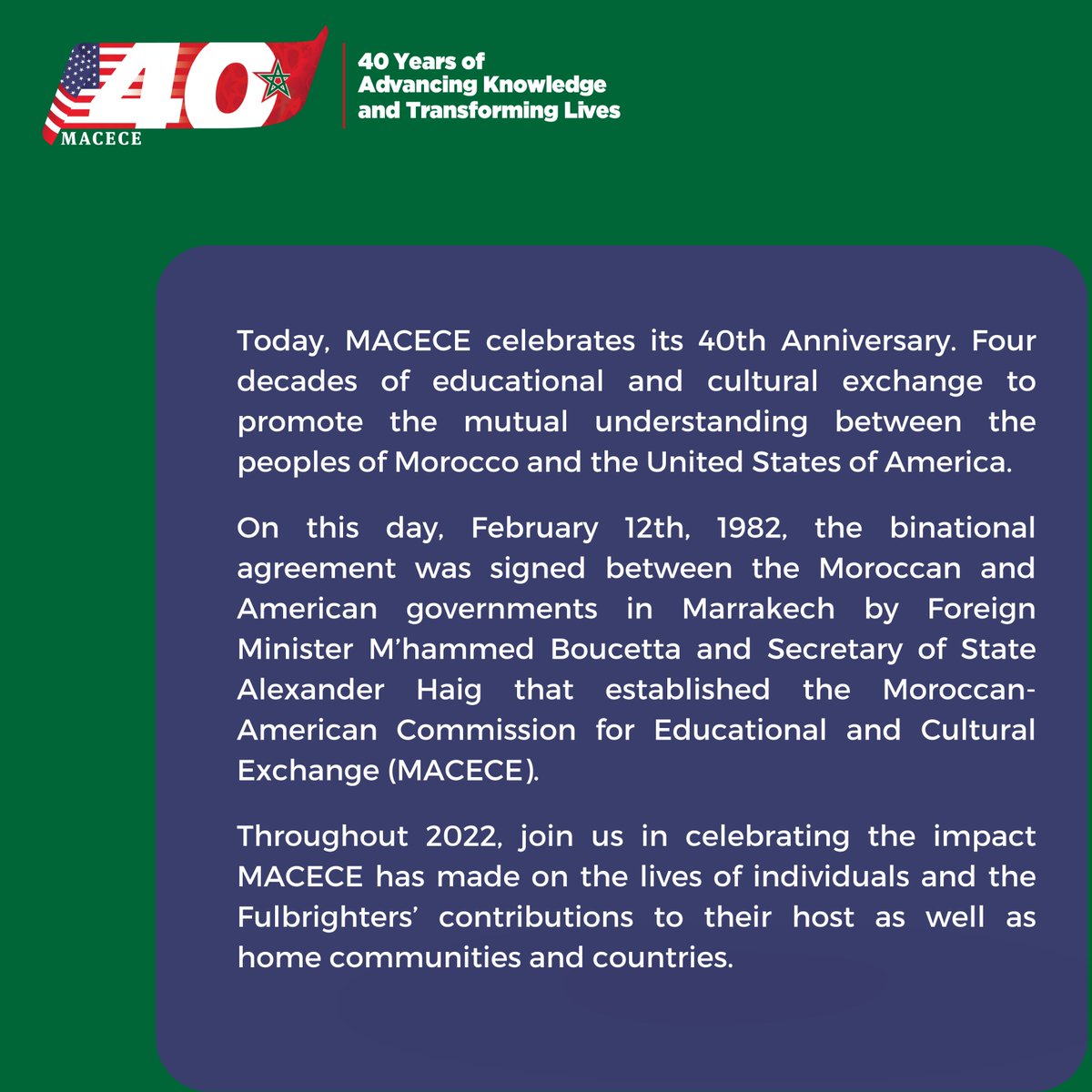 #macece #macece_40anniversary #anniversary #fulbright #40years #macecemorocco #culturalexchangeMorocco #CulturalExchangeUSA #CulturalExchangeProgram #Friendship #Empowerment #Resilience #Impact #Education #exchangestudent #exchangeprogram #exchangealumni
