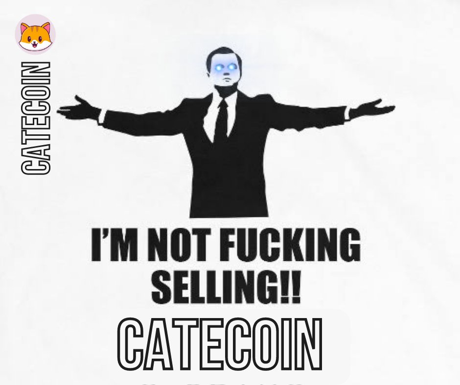 MalnisYohann's tweet photo. I'M NOT FU**ING SELLING! 
#catecoin #BinanceCat #riseofcats https://t.co/5CbFNJGn7K