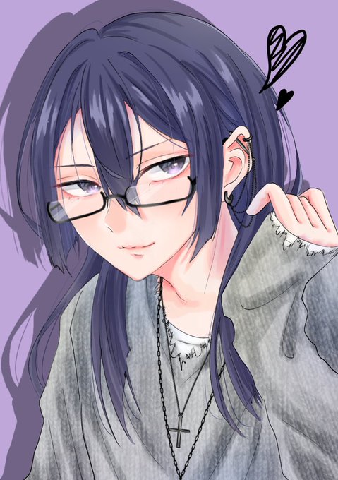眼鏡男のtwitterイラスト検索結果