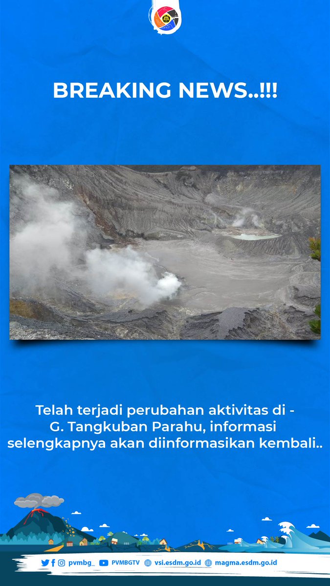Telah terjadi perubahan aktifitas di G. Tangkuban Parahu