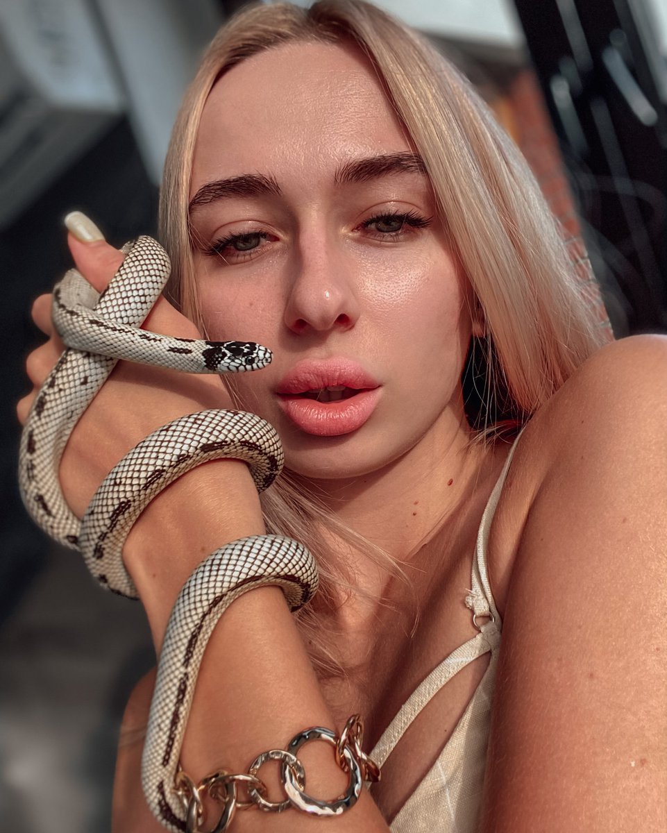 KateDollModel's tweet photo. I'm as flexible as this snake🐍🧘‍♀️ Wanna check?😈
"
"
#behindblueeyes
#flexibleone
#shinyface
#biglips
#stunningblonde
#facephotoshot
#luxuryface
#nicesmallsnake
#unitedkingdom https://t.co/gveYOJYLjs