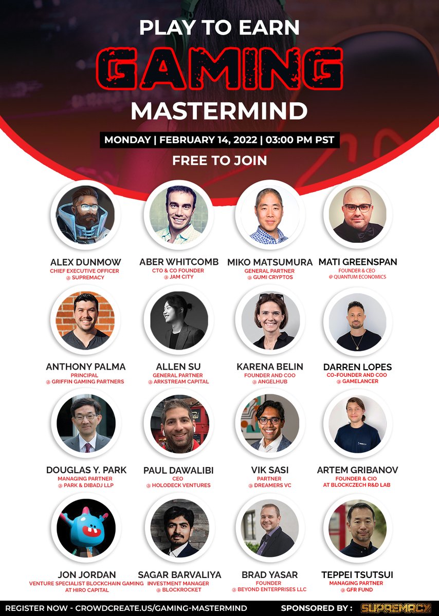 crowdcreate_us's tweet photo. Join Our Upcoming "Play to Earn Gaming Mastermind"

Listen To The Top Thought Leaders In Gaming Industry

Register to join here:https://t.co/OpprHlYOUV

#PlayToEarn #gaming  #Leaders #mastermind #crowdcreate https://t.co/C4Ey0xfSt4