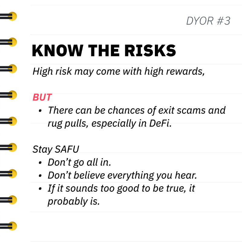 binance's tweet photo. Doing your own research is important when it comes to anything. Especially crypto.
 
Start DYOR with these tips 👇