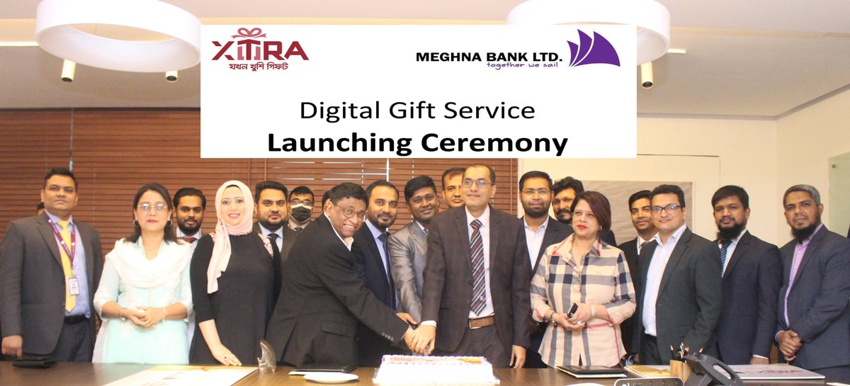 allxtradeals's tweet photo. New contract with Meghna bank. Managing Director of the Bank and Founder of Xtra inaugurated these services :
1. App in app gifting
2. Offer/discount solutions
3. Corporate/Bulk gifting https://t.co/49CmD5mehX