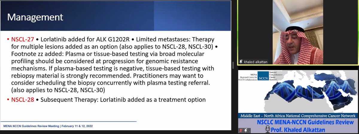 Oncology_Events's tweet image. #NSCLC #MENA_NCCN Guidelines Review
Prof. Khaled Alkattan