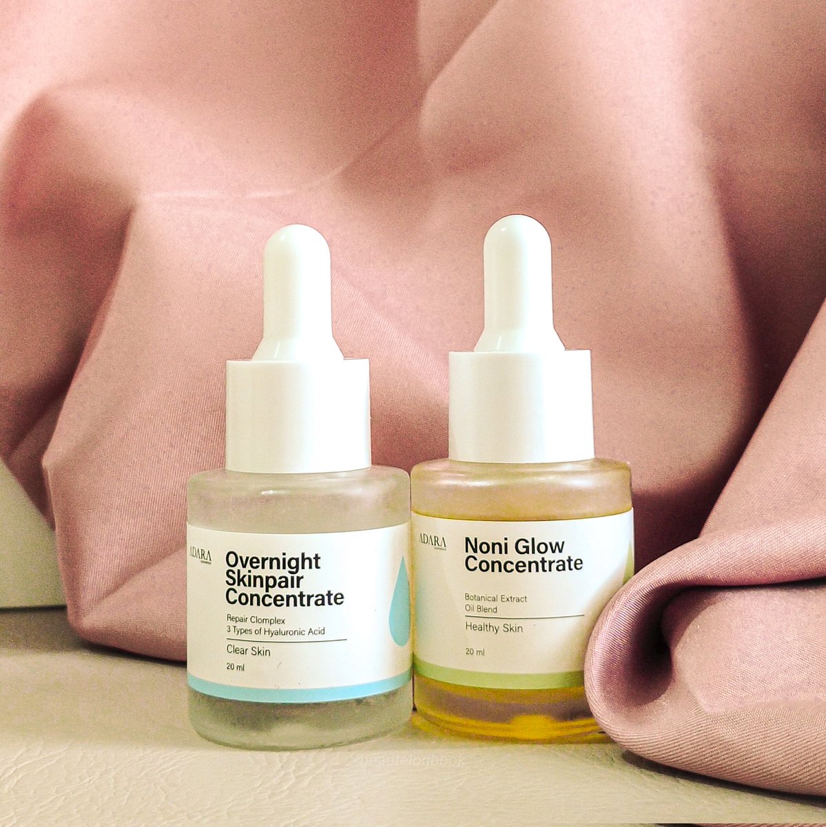 beautelogbook's tweet photo. Dua serum yang berbeda tapi saling melengkapi dan bikin kulit sehat, plump, dan โจglowenkโจ dalam sebulan:
Overnight Skinpair dan Noni Glow Concentrate dari @Adara_ID!
Aku mau share final reviewku buat keduanya. Yuk disimak!โจ
โ #StepUpnGlow #racuninskincare https://t.co/s4qLjoRuRA