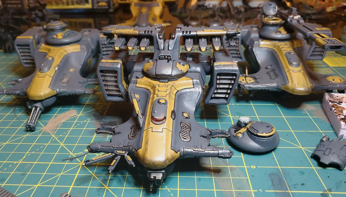 TheJHop's tweet image. I dont know what your Friday night looks like but I'm painting my Tau army.