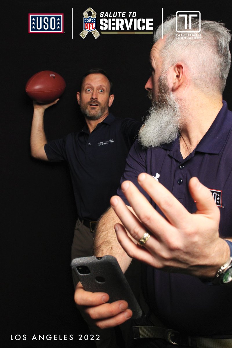 chrisF's tweet photo. I'll tell you what...@DanFutrell has got a heckuva arm. @pattillmanfnd + @the_uso + @nfl = A #SaluteToService story in three parts. #SBX https://t.co/GZYYDQkVK8