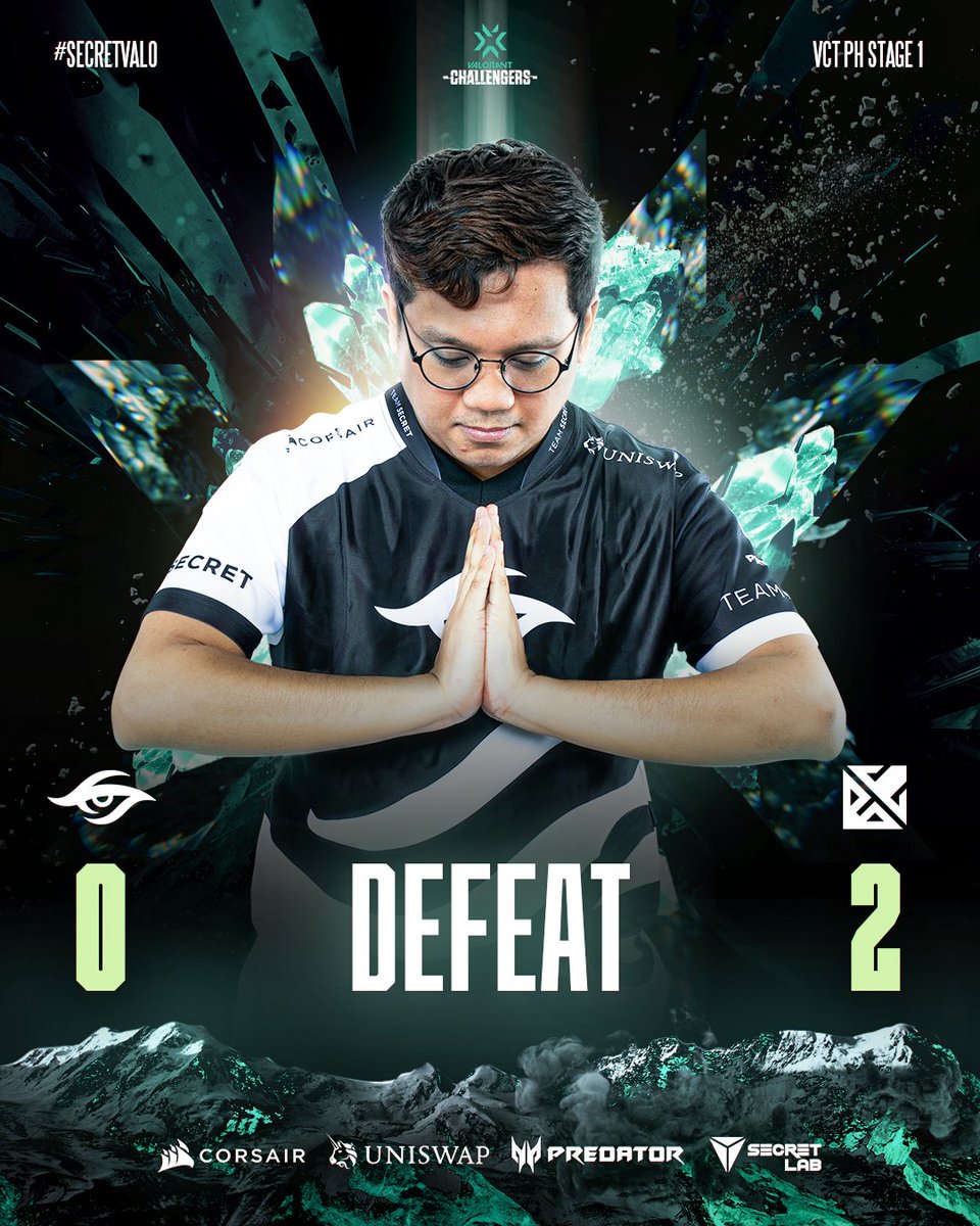 teamsecret's tweet photo. Losing sucks but life goes on.

Group Stage is far from being over, thank you for sticking with us 🖤

#SecretValo #ItLiesWithin https://t.co/Y4jukHPqiM