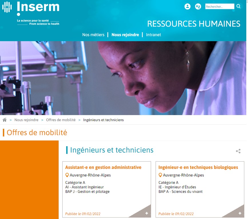 Deux postes ouverts à la mobilité <a href="/Inserm/">Inserm</a> et externe au <a href="/CIRI_Lyon/">CIRI Lyon</a> :  un poste d'IE en techniques biologiques dans l'équipe de Bénédicte Py et un poste d'AI en gestion administrative.
Plus d'informations sur ciri.ens-lyon.fr/ciri/news/2022…
Merci de vos RT.