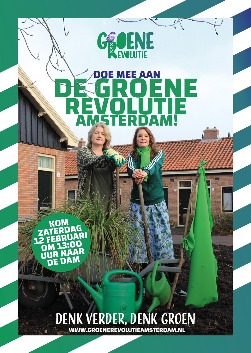 🍀🍃🐛 Wie zien we vandaag bij de Groene Revolutie Amsterdam? 
Een belangrijk signaal van groene bewonersorganisaties die opkomen voor onze stadsnatuur! 

🌳🪧 Onze raadsleden <a href="/Johnasvlammeren/">Johnas van Lammeren | PvdD</a>, Anke Bakker en @Jennifer_Bloem spreken je graag!  amsterdam.partijvoordedieren.nl/agenda