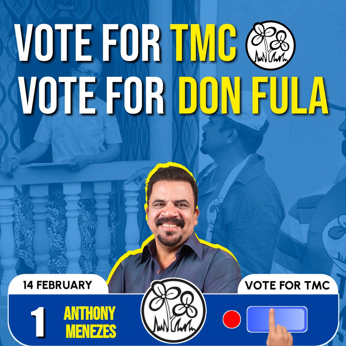 MenezesAnthony_'s tweet photo. This is your only opportunity to vote for a change. Vote for Don Fula, Vote for Anthony Menezes in Calangute Constituency!

#AnthonyMenezes
#AnthonyMenezesForBetterChanges
#AmchemMotAnthonyBabak
#ForThePeopleOfCalanguteConstituency
#Calangute #Candolim #Arpora #Parra https://t.co/ooc8f2o5zu