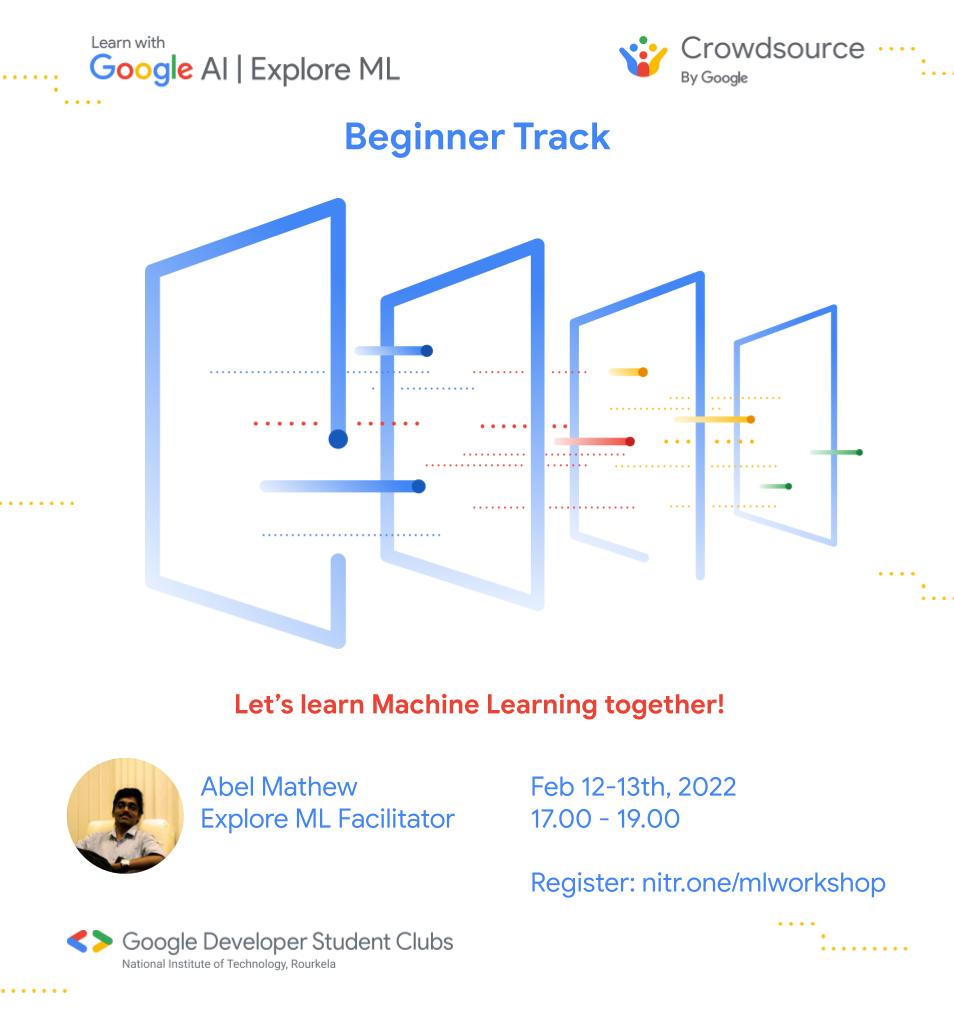 designrknight's tweet photo. I was an #ExploreML Facilitator while I was DSC Lead at @dscnitrourkela nearly 2 years ago, and here I am again, taking the Beginner Workshop this weekend. Feels good to be taking sessions after some time.

What is ExploreML? How can I join?
⤵ https://t.co/WEoRZDyzR2