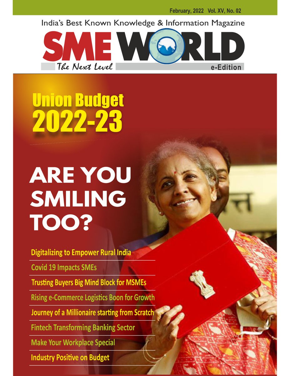 IndiaWaterFoun1's tweet photo. Dear Friends, Please find Dr. Arvind Kumar's recent article 'Impact of Covid 19 on SMEs – A Global Perspective’' published in #SMEWorld magazine, February 2022 Vol. XV, No. 02 issue. Please feel free to share your suggestions and inputs.....Read more
https://t.co/R2nwh4pzgm https://t.co/CT2cHZlJ7y