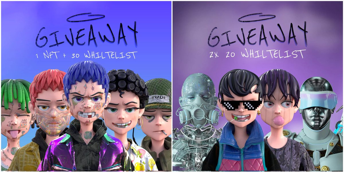 🎁NBA明星带货-粗鲁的孩子NFT，送5个白名单

✅关注 <a href="/DtDt666/">看不懂的SOL</a> &amp; @RudeKidzNFT
✅转发 此推特并 @三位朋友
✅邀请2人加入不和谐： 
discord.gg/rR6zcxj6ND
✅评论 #NFT #NFTGiveaway

拿到就是赚外面白已经0.4e一个了。
奖励将在DC发放。