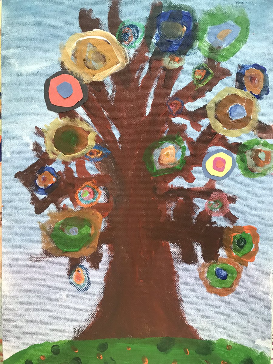 MrsPatmore_'s tweet photo. A selection of many wonderful creations from my Y4 class at @RectorySchool. They were inspired by the artist Kandinsky and his abstract work. So many talented artists in this class 👩‍🎨❤️ https://t.co/VnzFeFHUvk