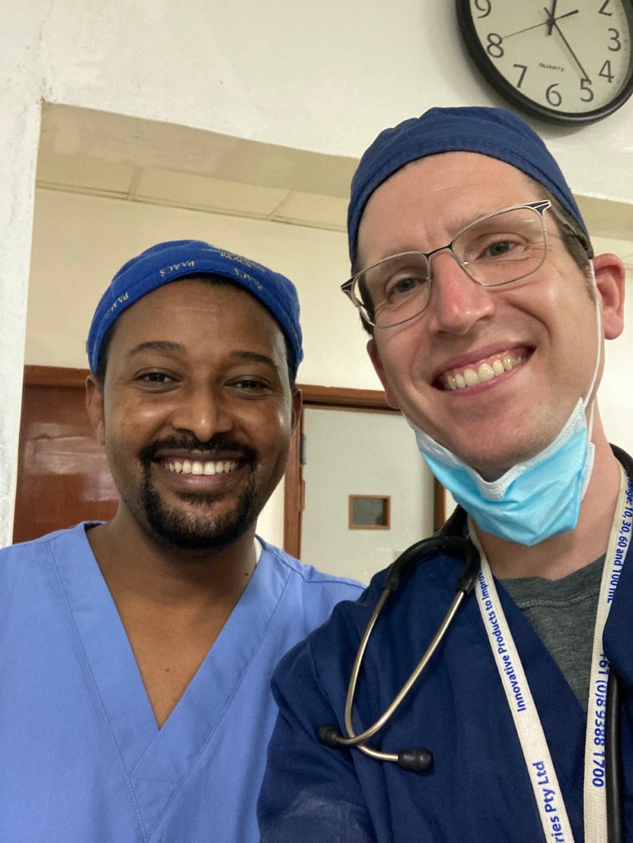 sundg01's tweet photo. I was reminded yesterday of what God is doing here in East Africa and through @PAACS_ when I ran into this guy. I met Dr. Arega as a surgery resident in 2010. He is now one of the busiest CT surgeons in East Africa and now trains the next generation of heart surgeons. Inspiring. https://t.co/GsBkcc1zUp