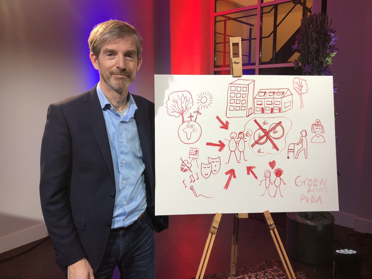 #Potloodchallenge van <a href="/omroepzeeland/">Omroep Zeeland</a>. Uit comfortzone voor tekening verkiezingsprogramma. Mensen centraal ipv onze financiën; tijd voor een sociaal en duurzaam Middelburg 🌹🍀