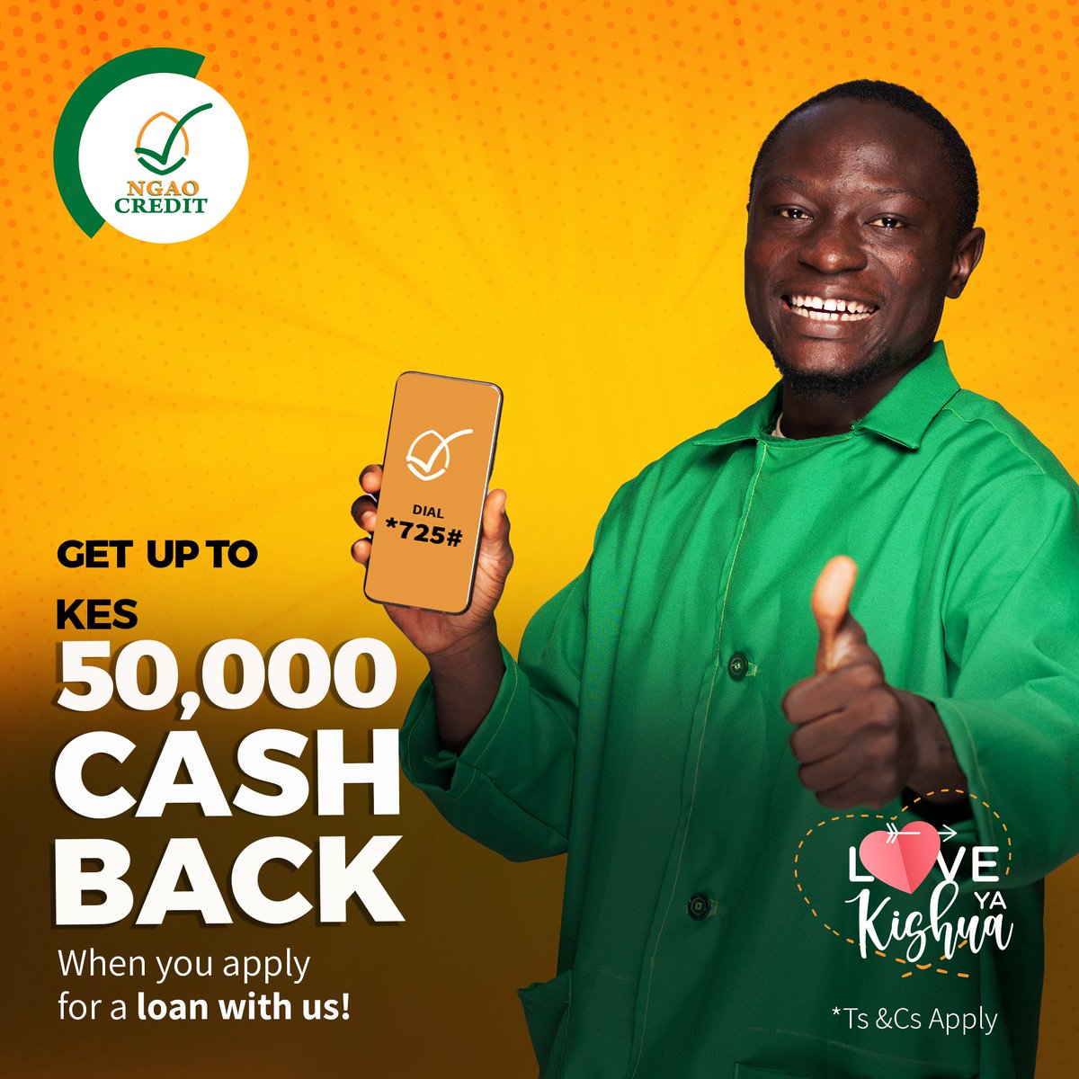 ngaocreditltd's tweet photo. Need extra cash to sweep her off her feet? A quick loan with us is your saving grace.
What's even better? For any loan you successfully apply through us, you get a cash back reward of UP TO Kes 50,000!
#NgaoRewards #LoveYaKishua #Opentopossibilities #assetfinance
#Thread https://t.co/VI4GeRV84H