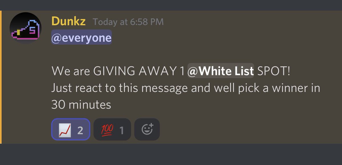 Want WL? you have 10 minutes to join our server and react! #NFT #solana  #crypto